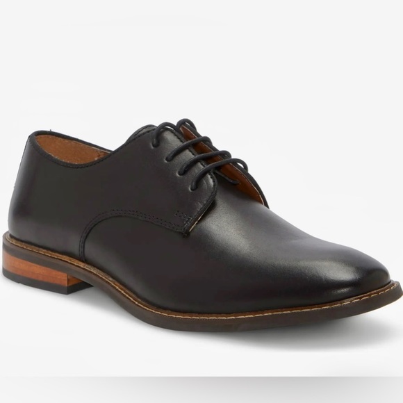 NWB Vince Camuto Mens Lamson Oxford Cap Toe Leather BLK 8 MSRP $189 - Picture 1 of 11